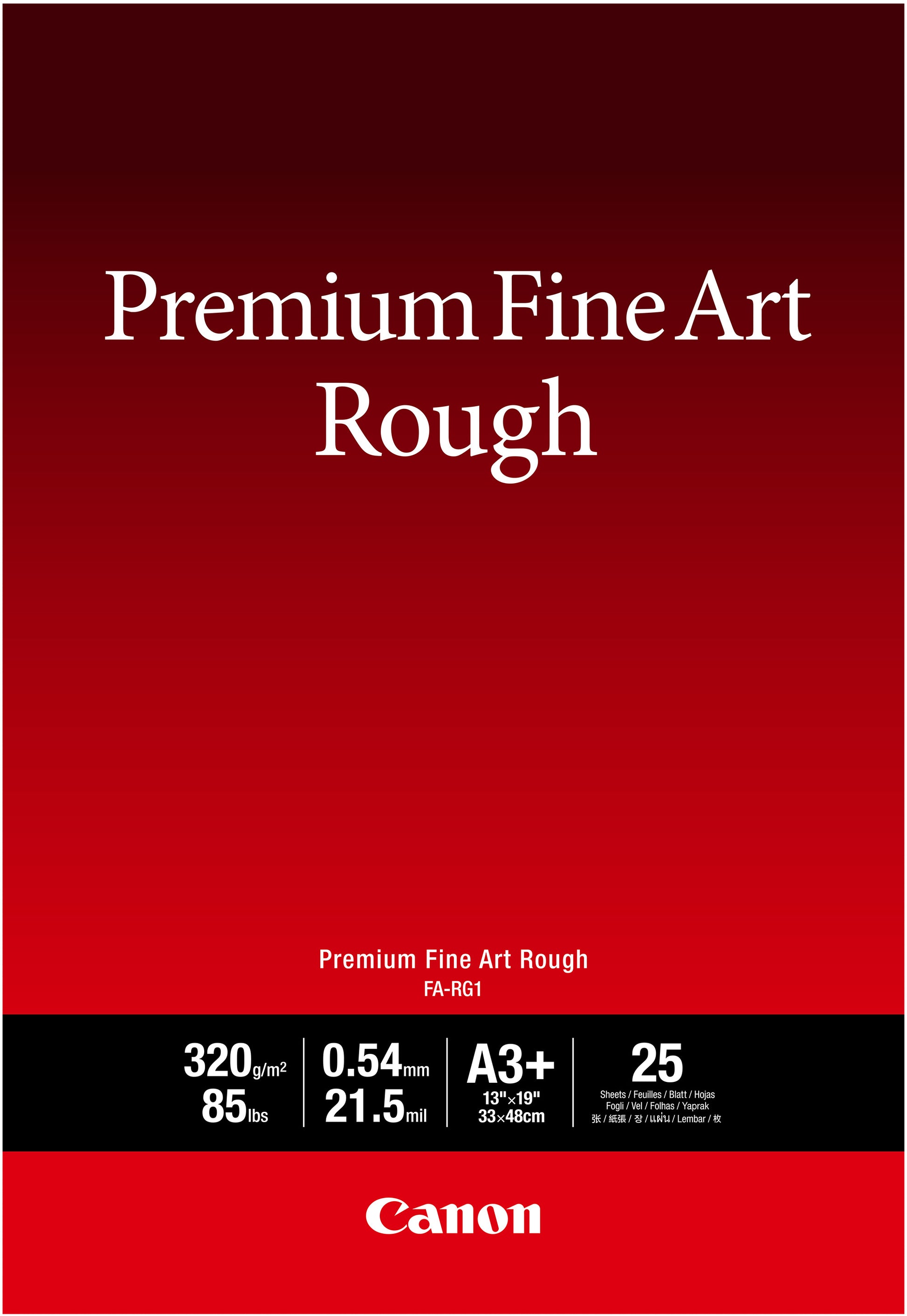Canon Premium Fine Art Papier – A3+, 320 g/m², 25 Blatt, für Inkjet