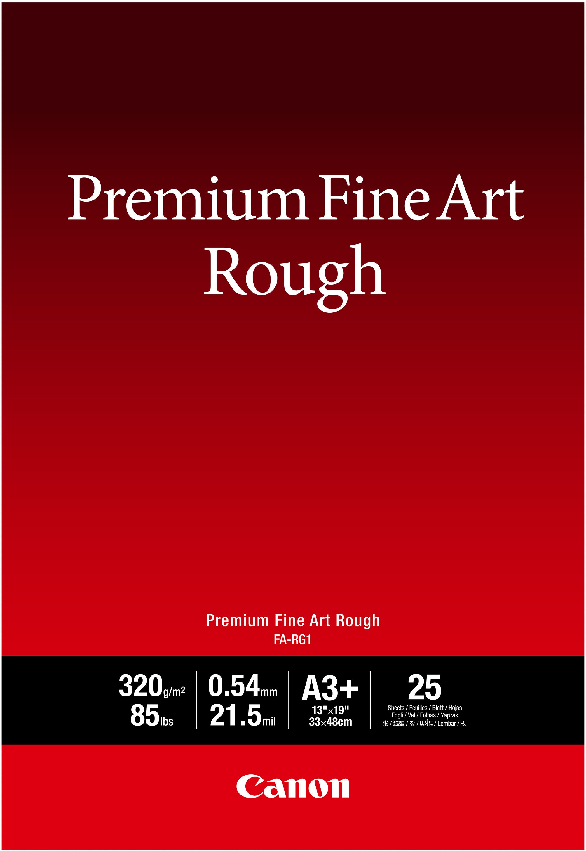 Canon Premium Fine Art Papier – A3+, 320 g/m², 25 Blatt, für Inkjet