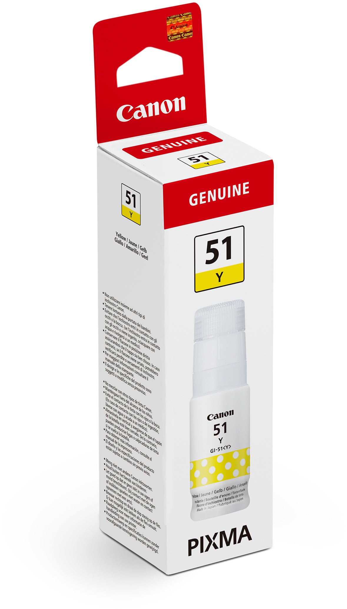 Canon GI-51Y Gelbe Tintenpatrone (Original) – 7'700 Seiten – für PIXMA G1520/G2520/G2560…