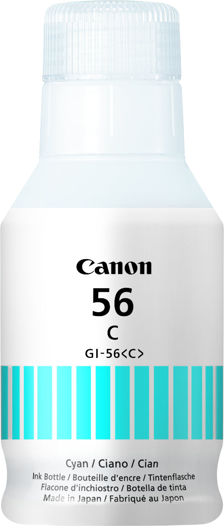 Canon GI-56C Cyan Tintenpatrone (Original) – 14'000 Seiten – für Canon MAXIFY GX6050/GX7050
