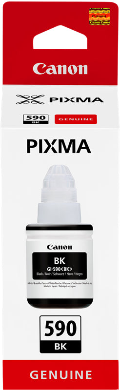 Canon GI-590BK Schwarz Tintenpatrone (Original) – 135 ml – für PIXMA G1500/G2500/G3500