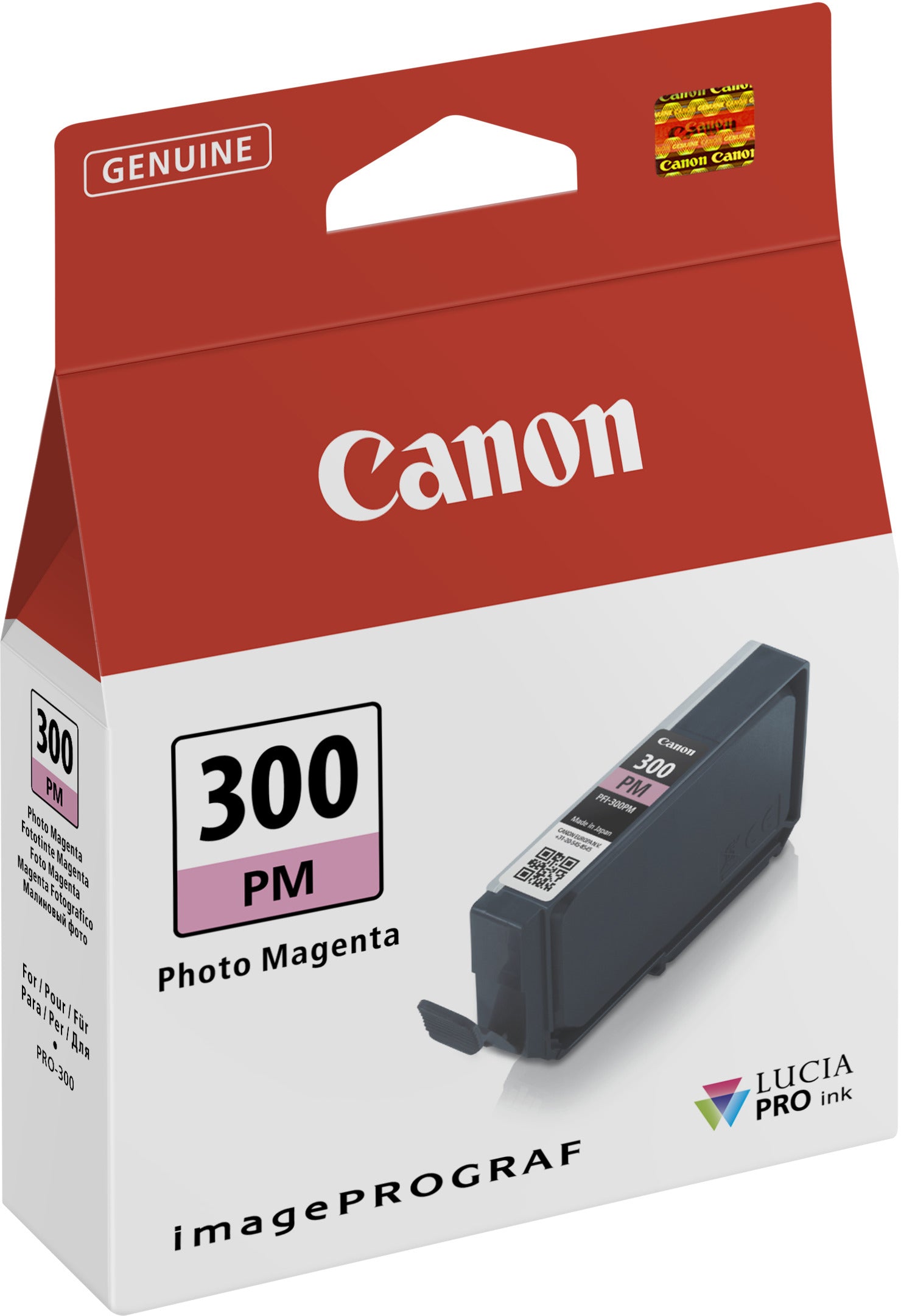 Canon PFI-300PM Foto-Magenta Tintenpatrone (Original) – 530 Seiten – für imagePROGRAF PRO-300