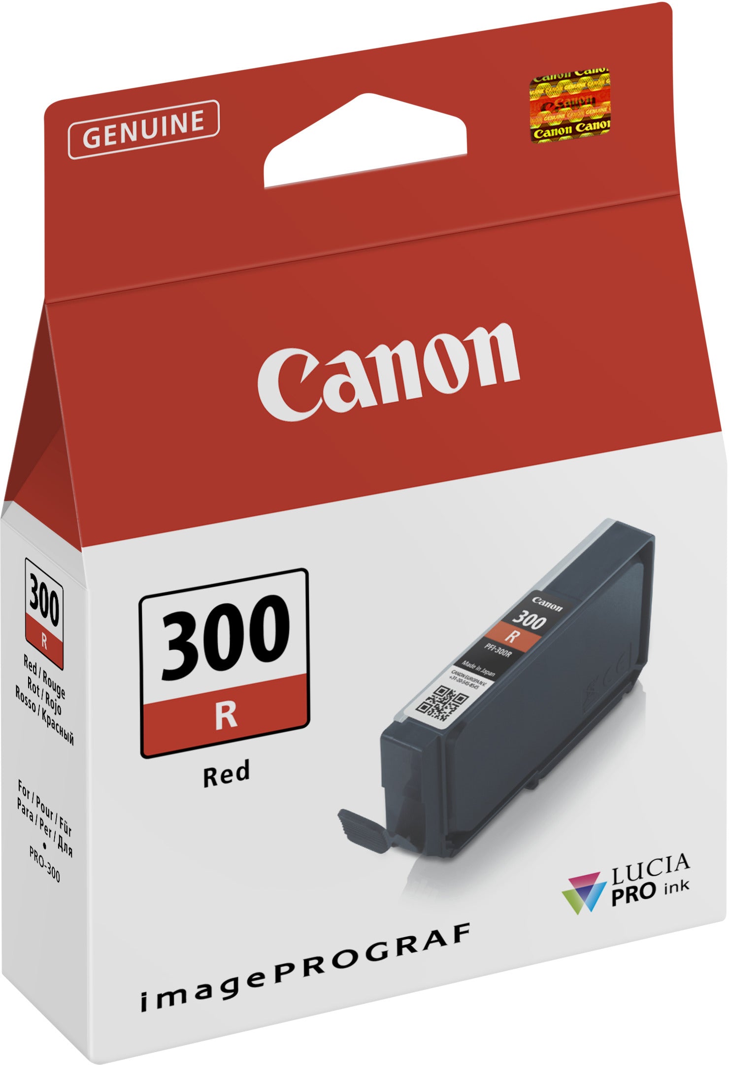 Canon PFI-300R Rot Tintenpatrone (Original) – 920 Seiten – für imagePROGRAF PRO-300