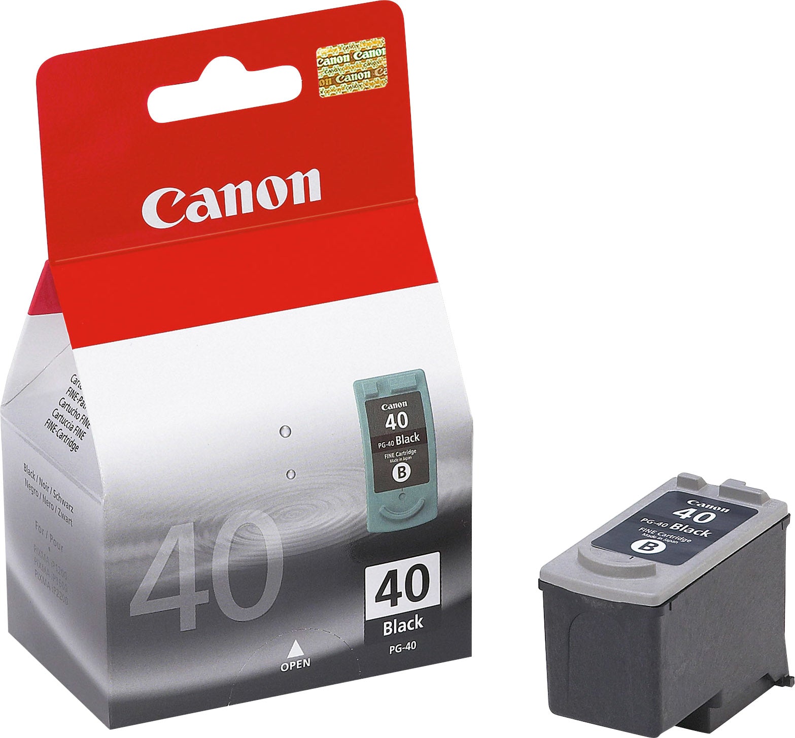 Canon PG-40 Schwarz Tintenpatrone (Original) – für iP2200/2500/2600, MP140/150/160, MX300