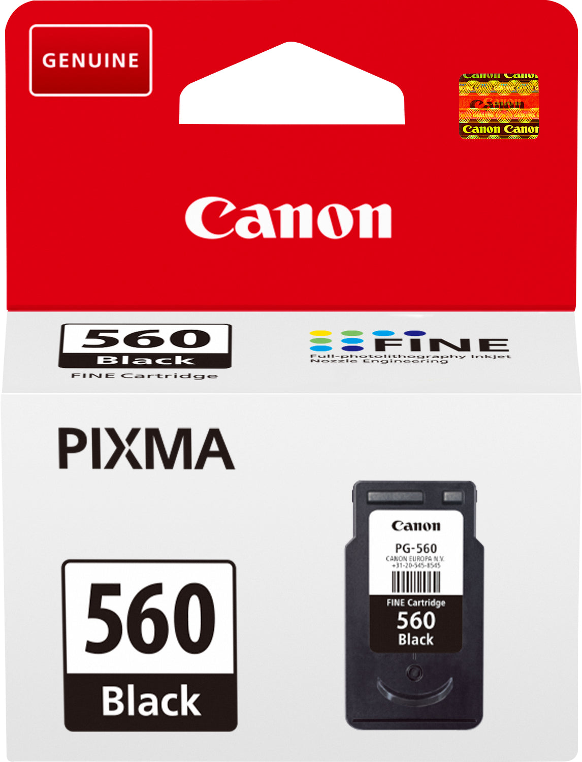 Canon PG-560 Schwarz Tintenpatrone (Original) – 180 Seiten – für PIXMA TS5350/TS5351/TS5352