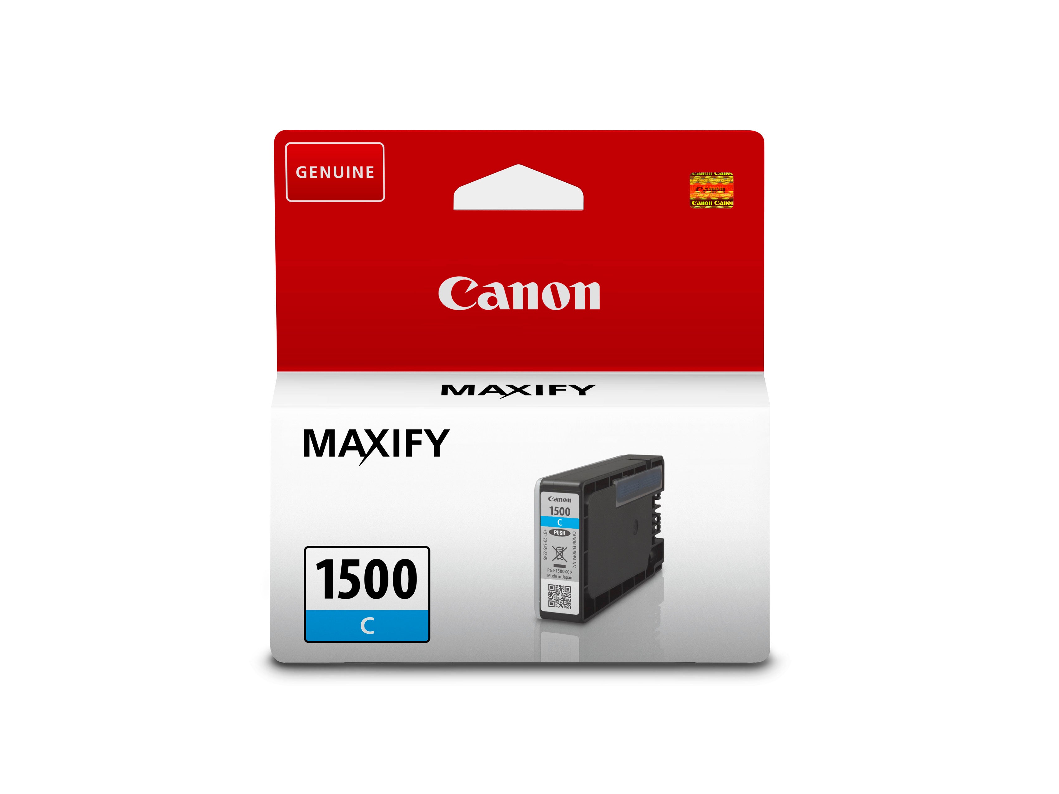 Canon PGI-1500C Cyan Tintenpatrone (Original) – 4,5 ml – für Canon MAXIFY MB2050/MB2150/MB2350 …