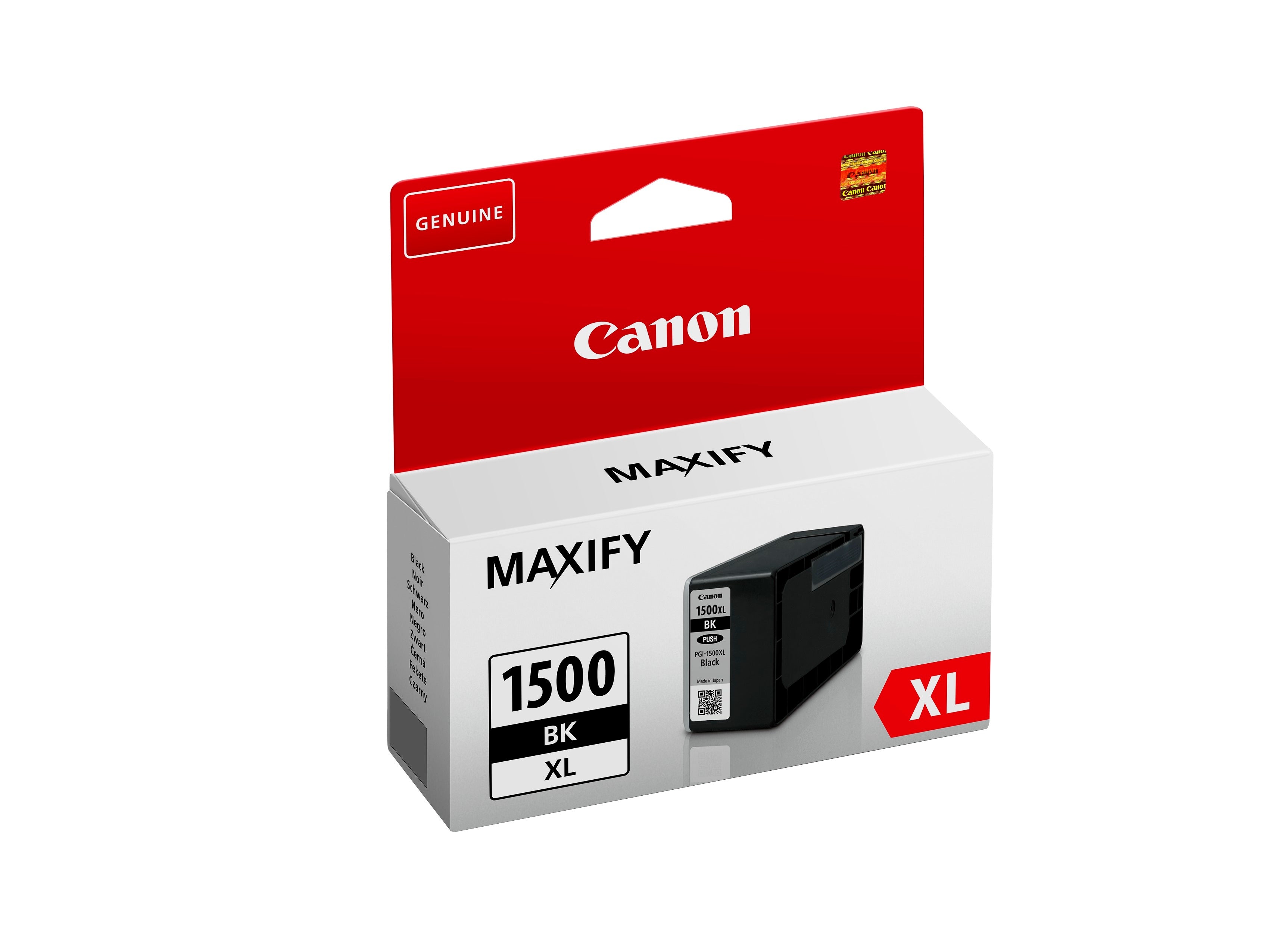 Canon PGI-1500XL Schwarz Tintenpatrone (Original) – 1'200 Seiten – für Canon MAXIFY MB2350