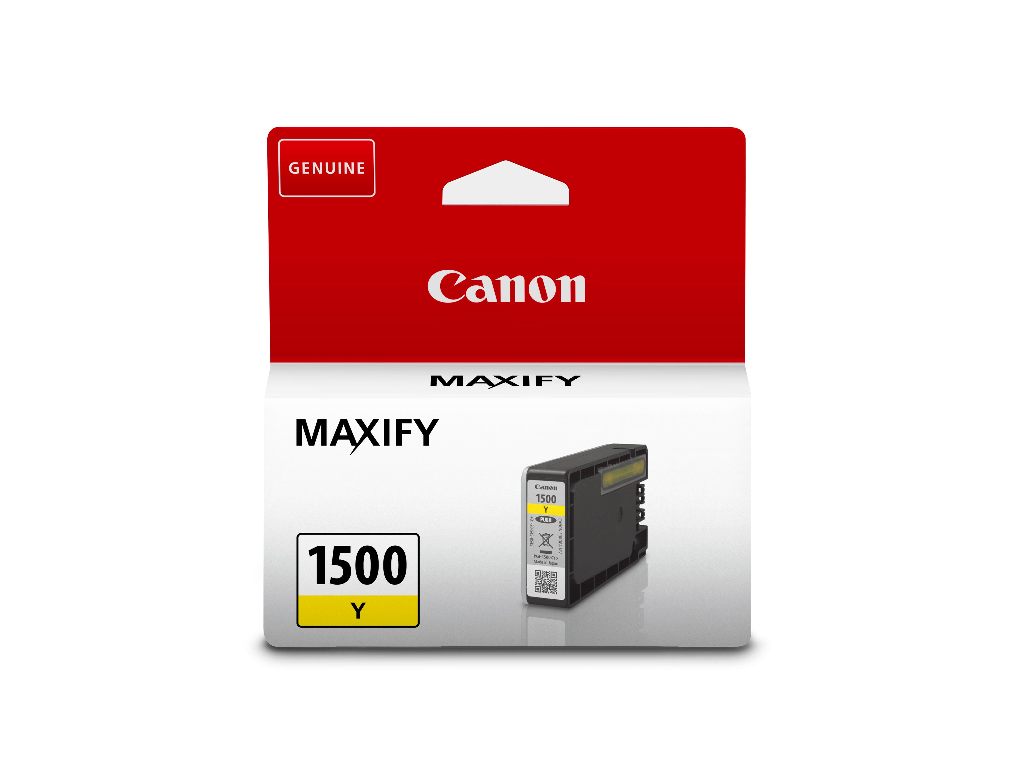 Canon PGI-1500 Gelb Tintenpatrone (Original) – 4,5 ml – für MAXIFY MB2150/MB2155/MB2350 …