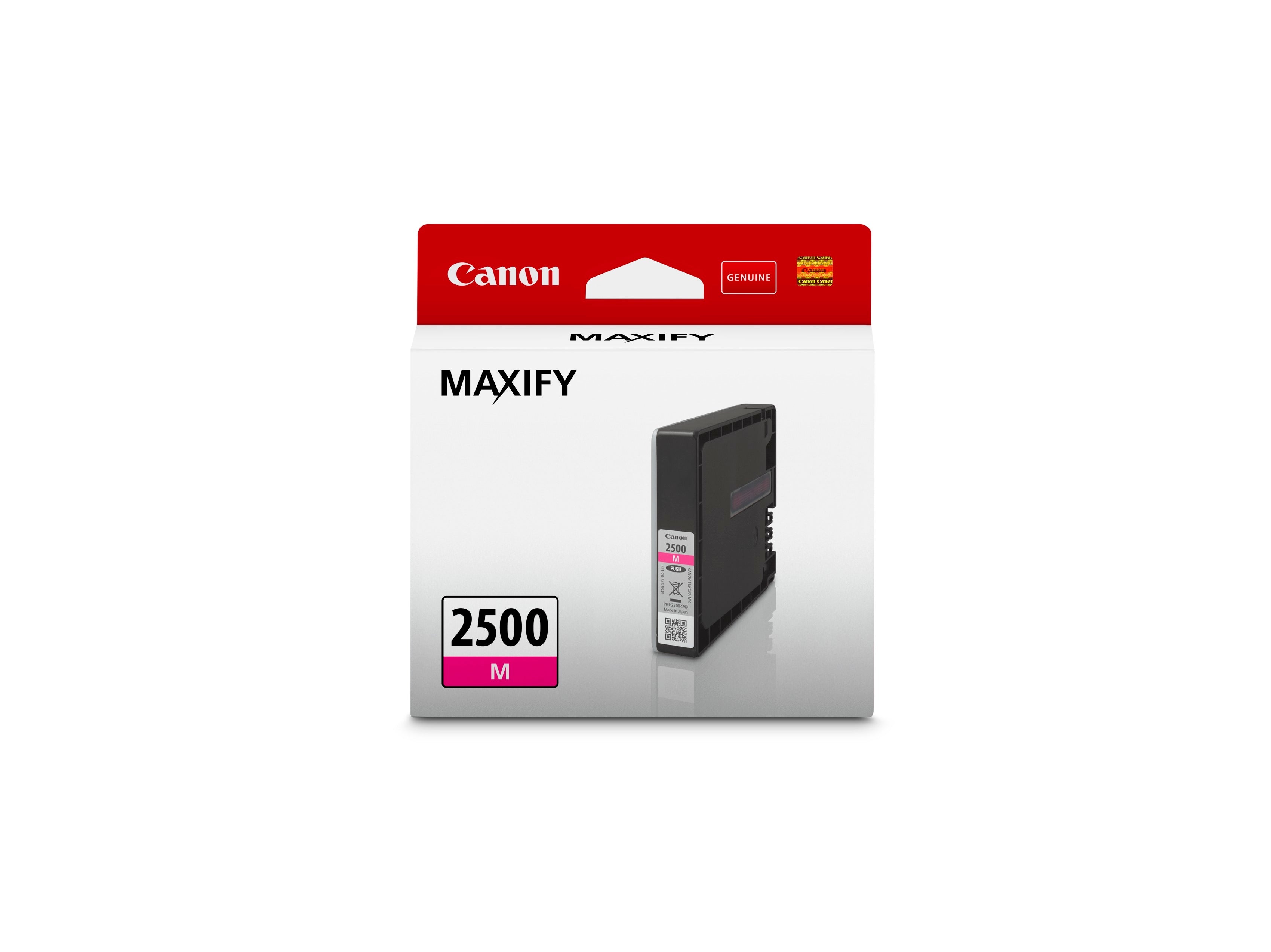 Canon PGI-2500M Magenta Tintenpatrone (Original) – 9,6 ml – für MAXIFY MB5050/MB5150/MB5350 …