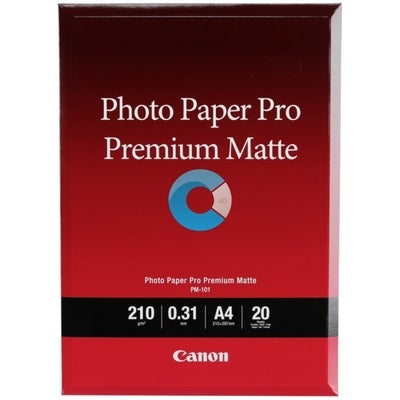 Canon Premium Matte Fotopapier – matt, A4, 210 g/m², 20 Blatt, für Inkjet