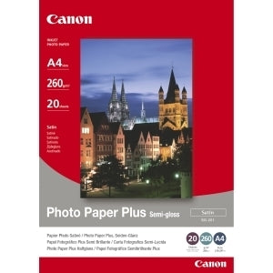 Canon Photo Paper Plus Fotopapier – seidenglänzend, 10 × 15 cm, 260 g/m², 5 Blatt, für Inkjet