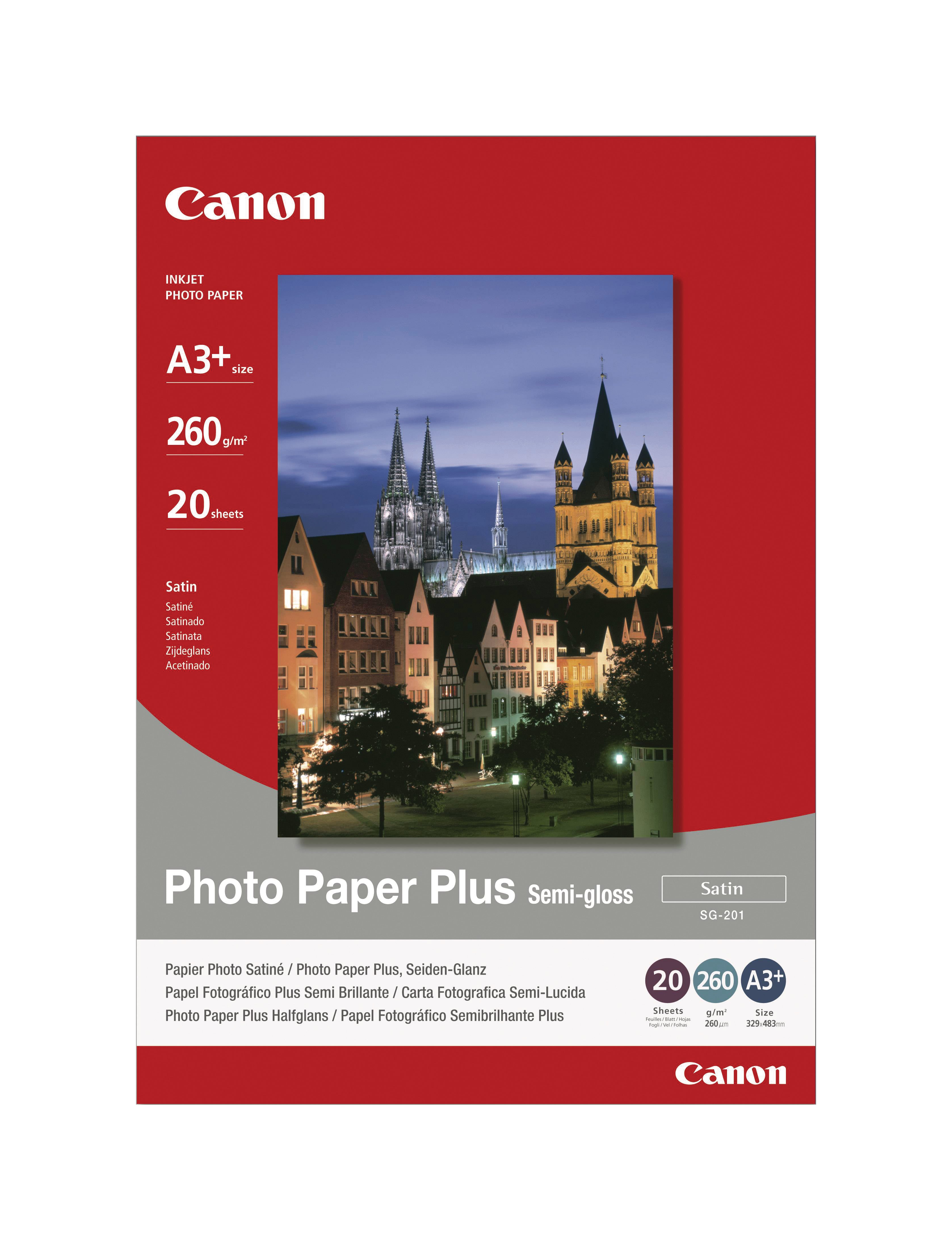 Canon SG-201 Fotopapier – seidenglänzend, A3+, 260 g/m², 20 Blatt, für Canon PIXMA