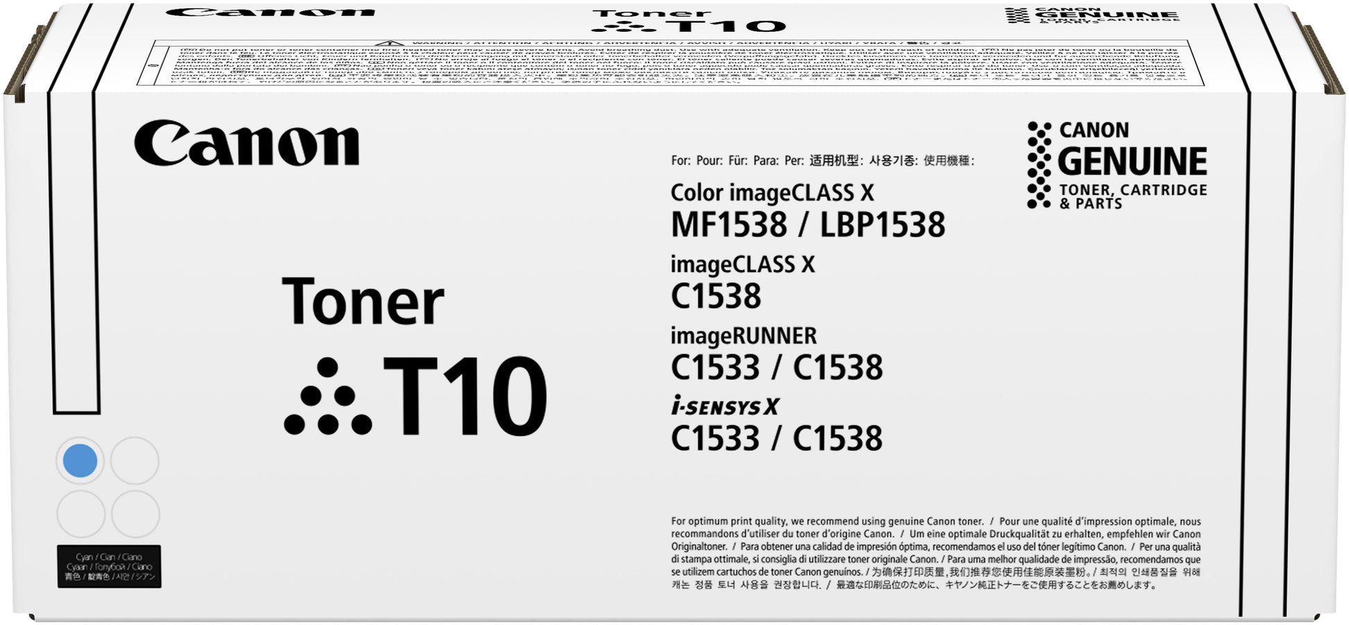 Canon T10 Cyan Toner – Original – 10'000 Seiten – für Canon C1538iF/C1533iF