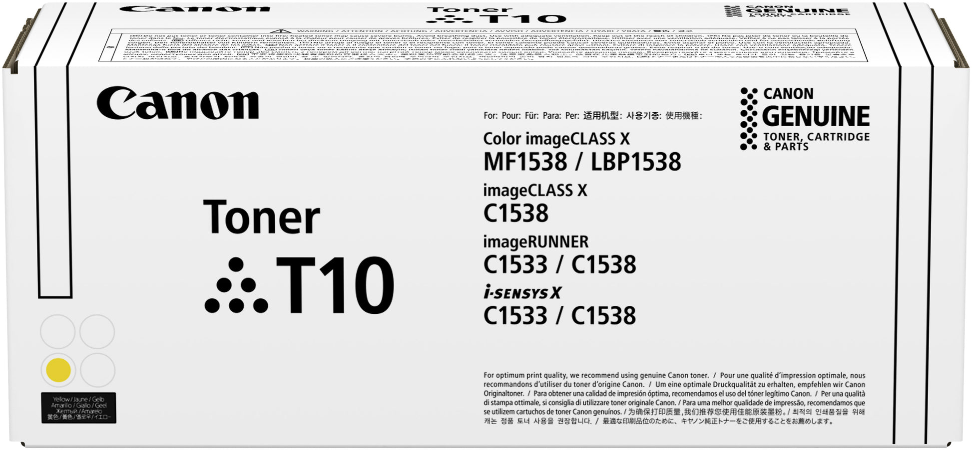 Canon T10 Gelb Toner – Original – 10'000 Seiten – für Canon C1538iF/C1533iF