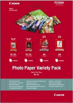 Canon VP-101 Fotopapier – glänzend, A4/A6, 20 Blatt, für Inkjet