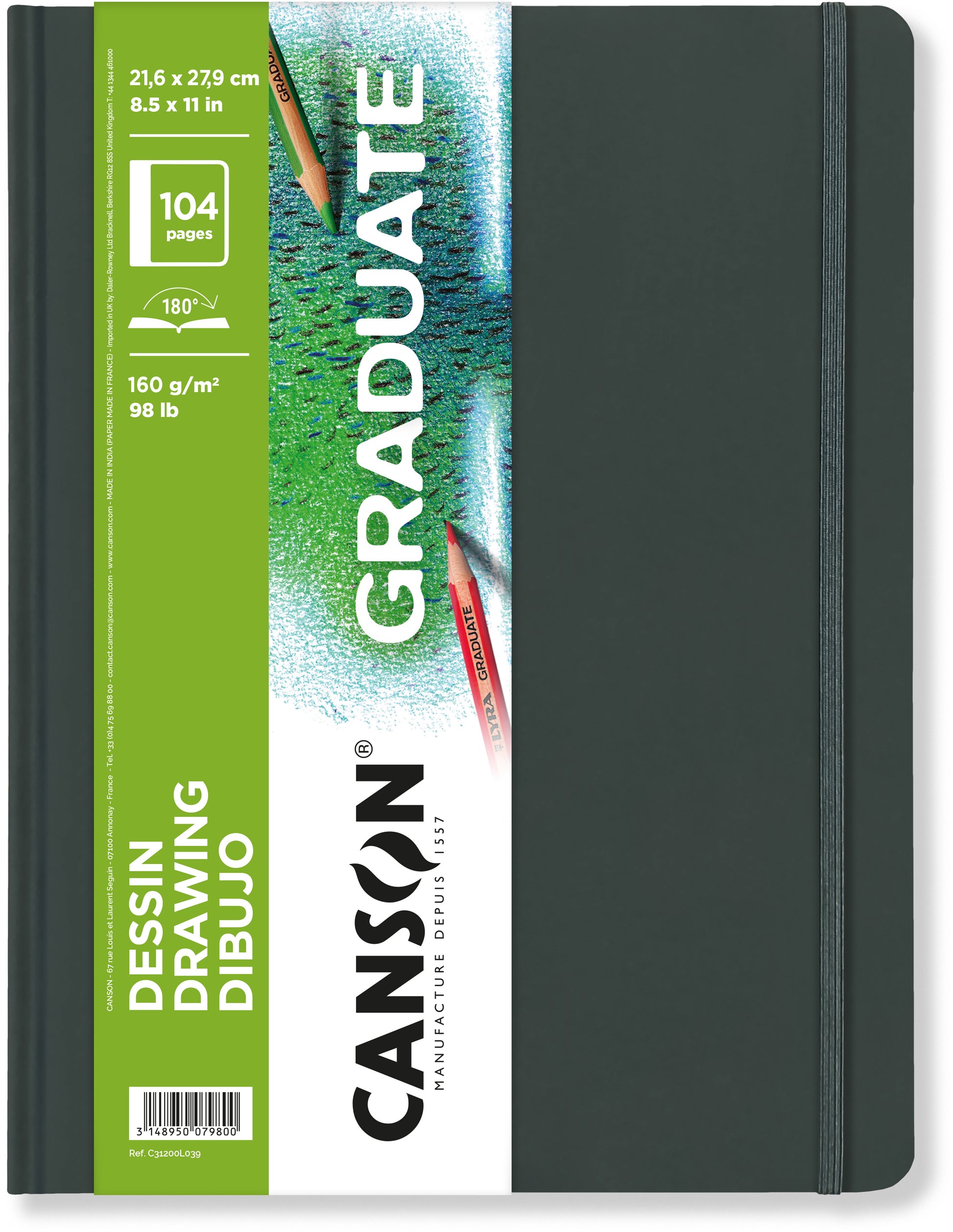 Canson Graduate Skizzenbuch – A4 – 160 g/m² – blanko