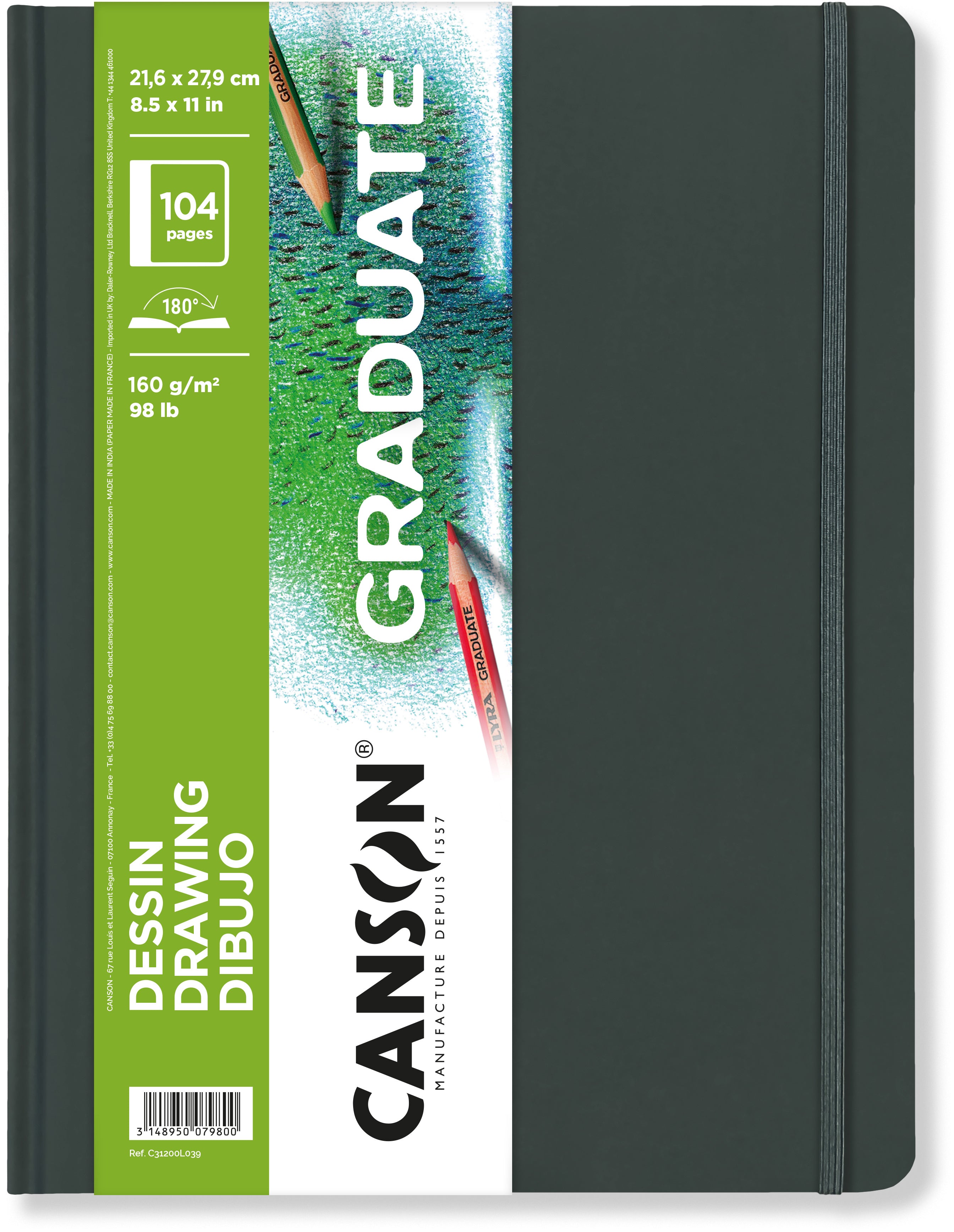 Canson Graduate Skizzenbuch – A4 – 160 g/m² – blanko