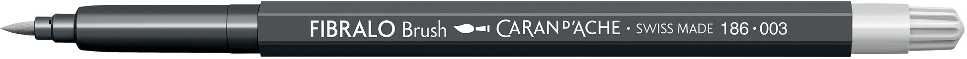 Caran d-Ache Caran d'Ache Fibralo Brush Pen, Doppelspitze – Pinselspitze, 0,5–5 mm, wasservermalbar, hellgrau