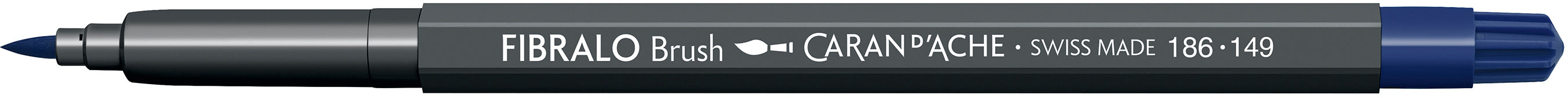 Caran d-Ache Caran d'Ache Fibralo Brush Marker – Pinsel/Fein, 0,5–5 mm, wasservermalbar, Nachtblau