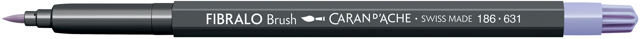 Caran d-Ache Caran d'Ache Fibralo Brush Pen – Doppelspitze, Pinselspitze, 0,5–5 mm, wasservermalbar, helles Ultramarinviolett