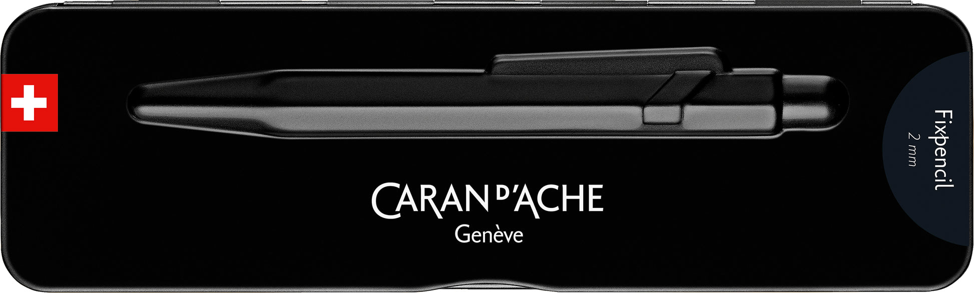Caran d-Ache Fixpencil Premium Black Code Fallminenstift – 2,0 mm – Aluminium – Schwarz
