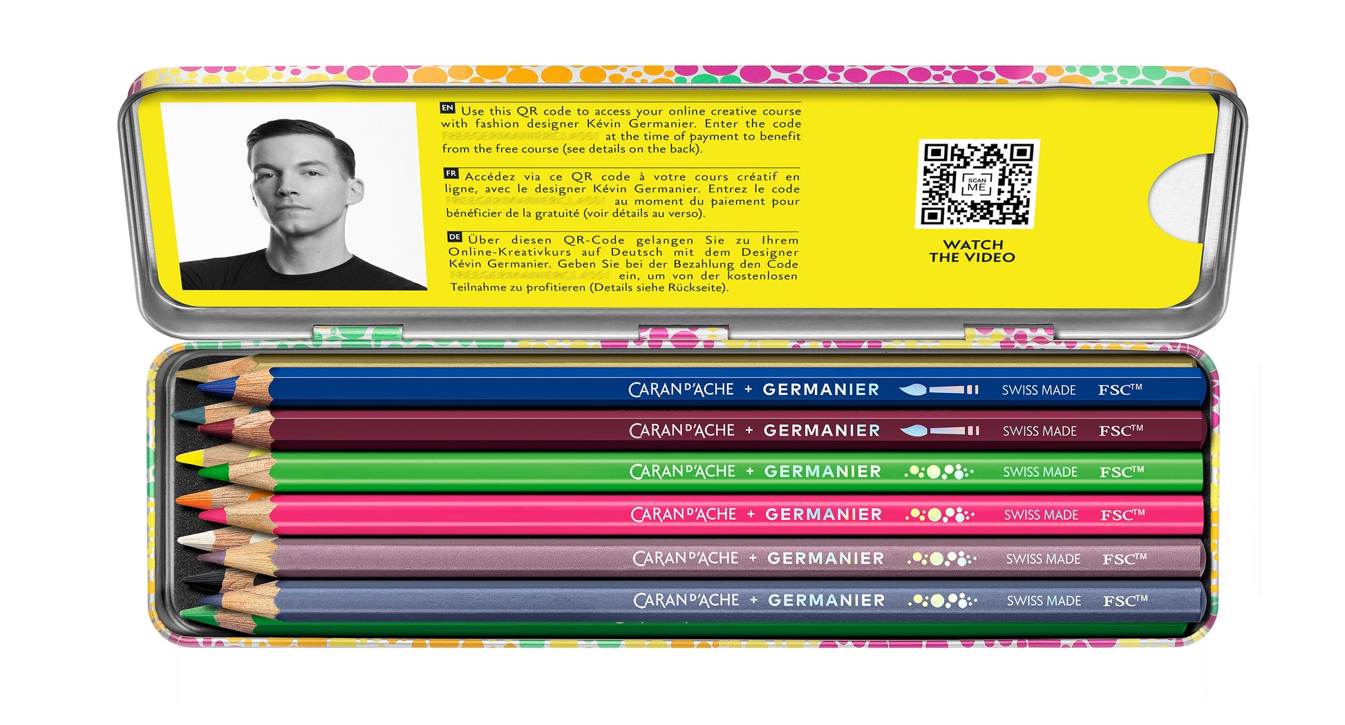 Caran d-Ache Caran d’Ache GERMANIER Farbstifte – 13 Farben, metallic, wasservermalbar
