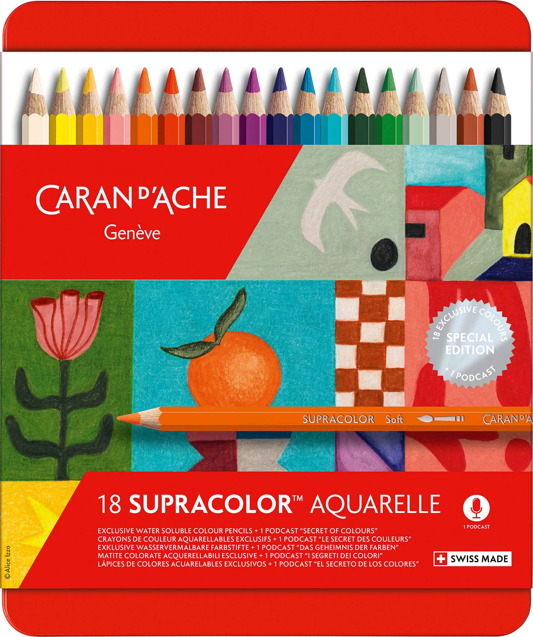 Caran d-Ache Caran d’Ache Aquarellfarbstifte Supracolor – Minen-Durchmesser 3,8 mm