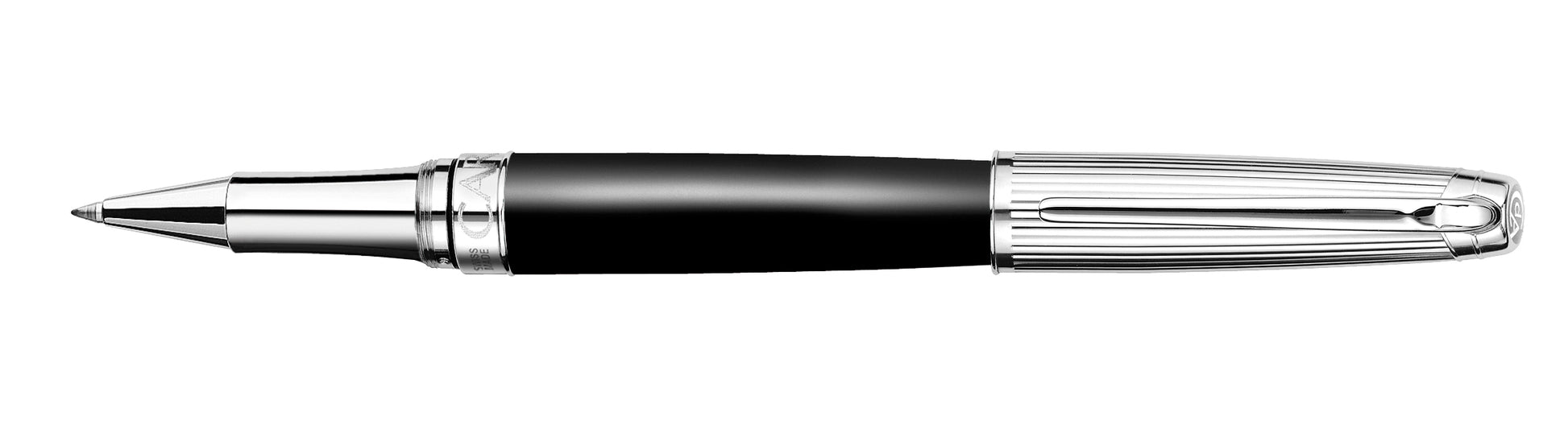 Caran d-Ache Caran d'Ache Léman Bicolor Tintenroller – Schwarz, rhodiniert, versilbert