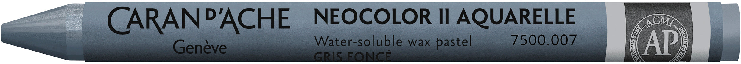 Caran d-Ache Caran d’Ache Neocolor II Wachsmalkreide – Dunkelgrau, Wasservermalbar