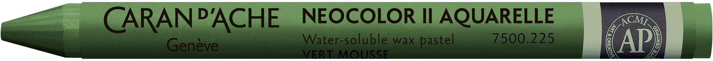 Caran d-Ache Caran d'Ache Neocolor II – Wachspastellkreide – Moosgrün, wasservermalbar, Ø 10 × 106 mm