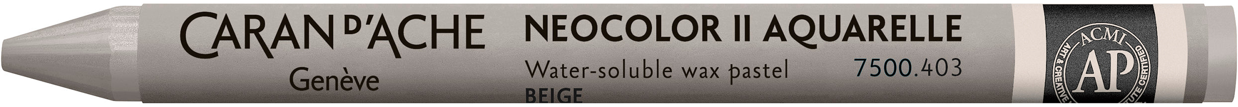 Caran d-Ache Caran d'Ache – Neocolor II 7500.403 – Wachspastellkreide, wasserlöslich, Beige, Ø 10 × 105 mm
