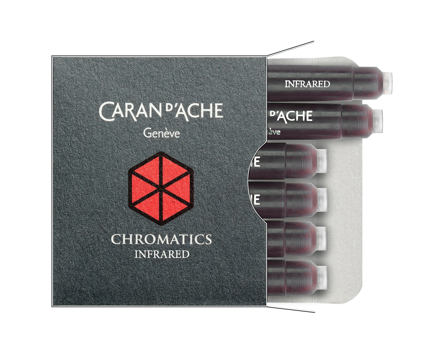 Caran d-Ache Caran d’Ache 8021.070 Füllhalter-Patrone – Infrarot, für Caran d’Ache Füllfederhalter, 6er-Pack