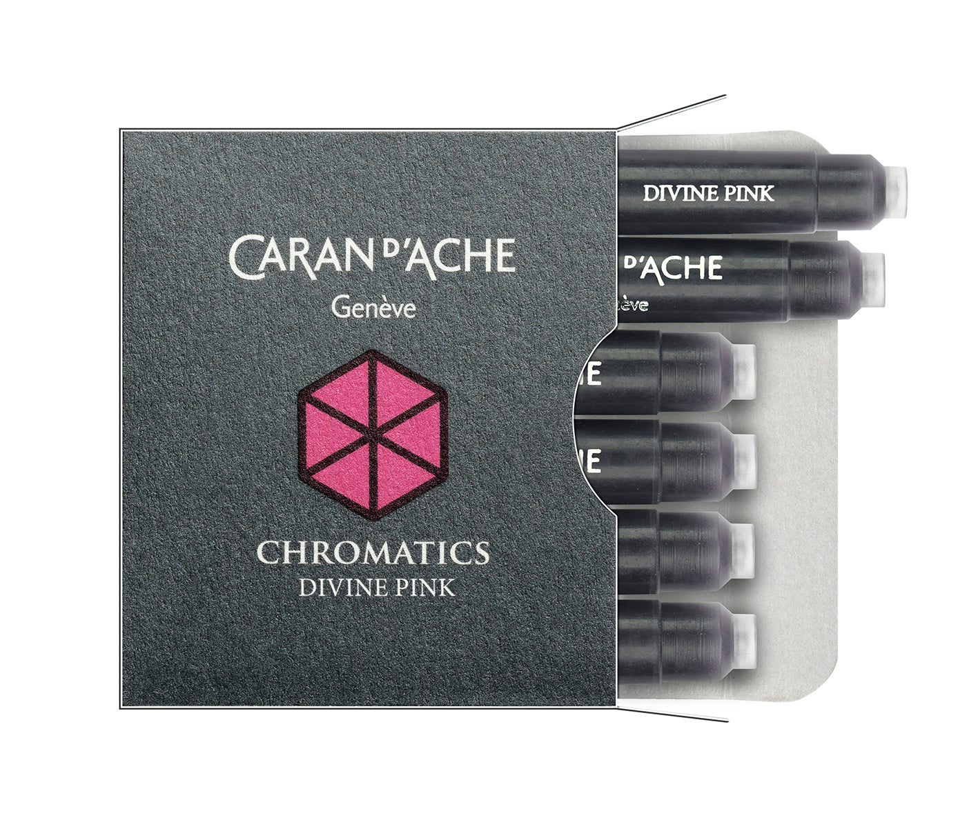 Caran d-Ache Caran d'Ache Chromatics 8021.080 Füllhalter-Patrone – Rosa, 6er-Pack