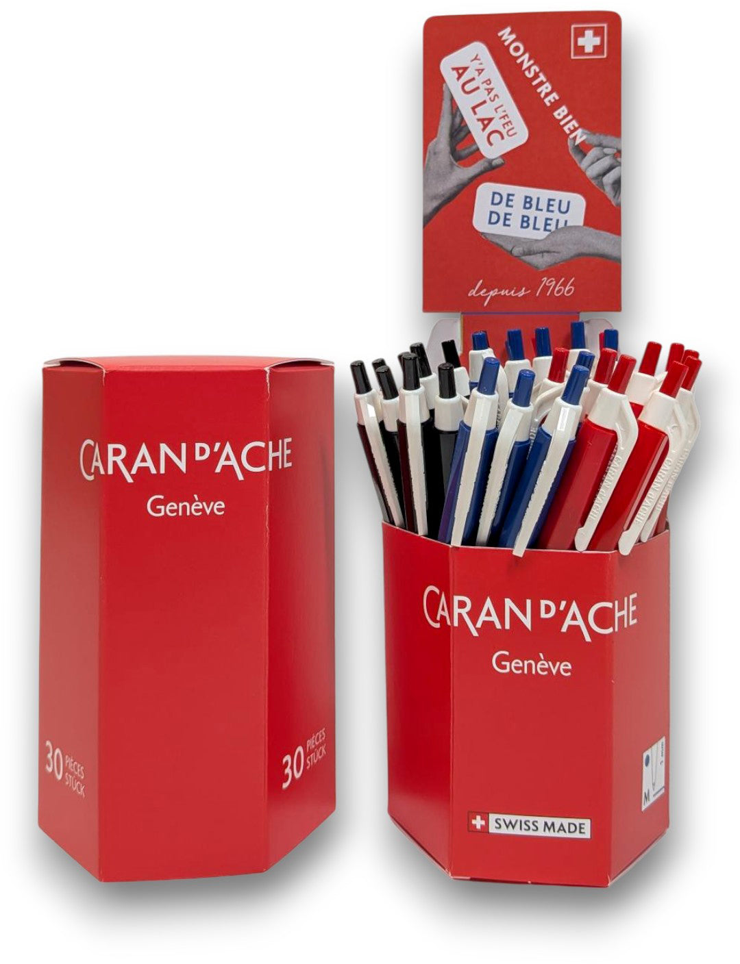 Caran d-Ache Caran d'Ache 825 Swiss Edition Kugelschreiber – 30er Pack, Sortierte Farben