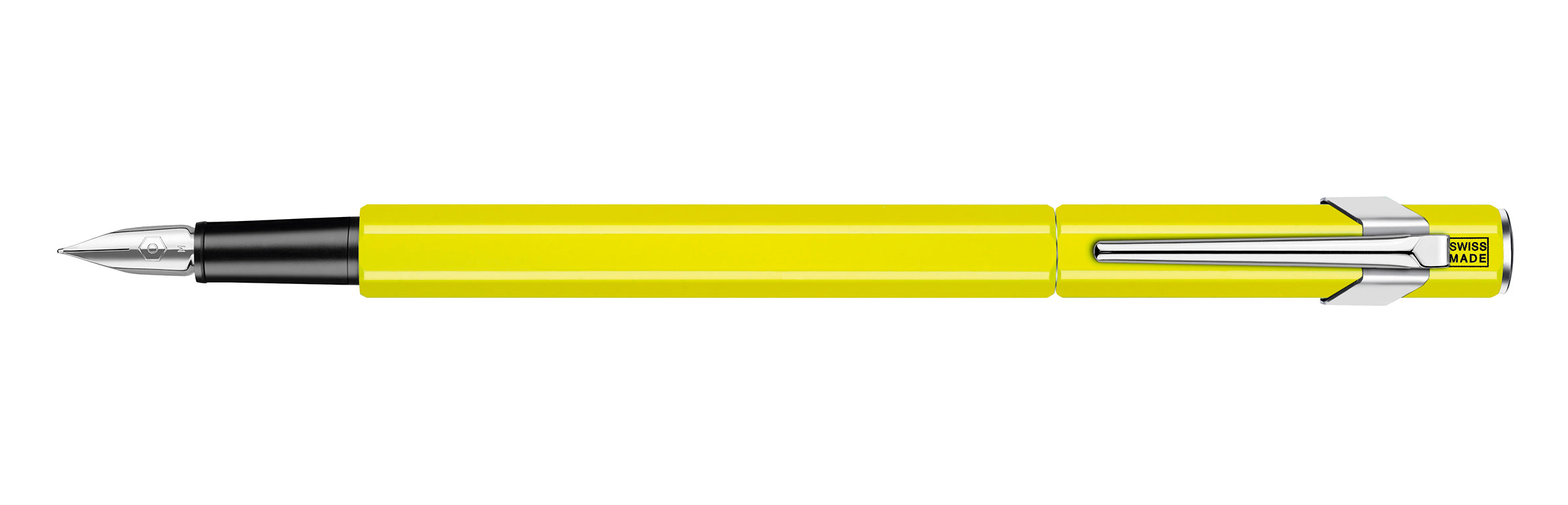 Caran d-Ache 849 – Füllfederhalter – F – Gelb Fluo – Aluminium