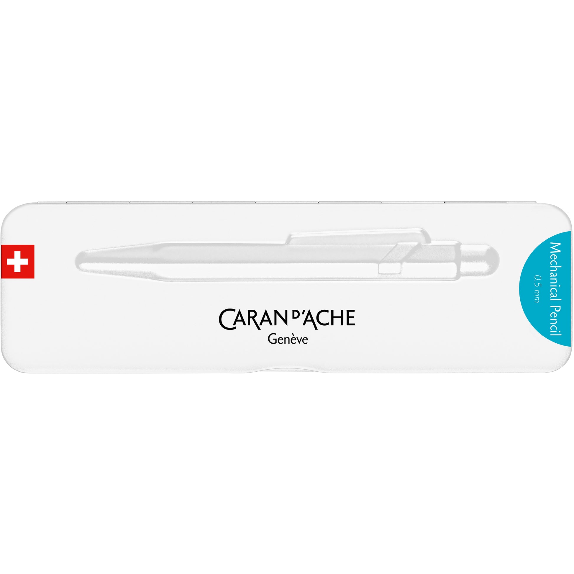 Caran d-Ache Caran d'Ache 849 Colormat-X Druckbleistift – 0,7 mm – Aluminium – Türkisblau – Mit Radierer