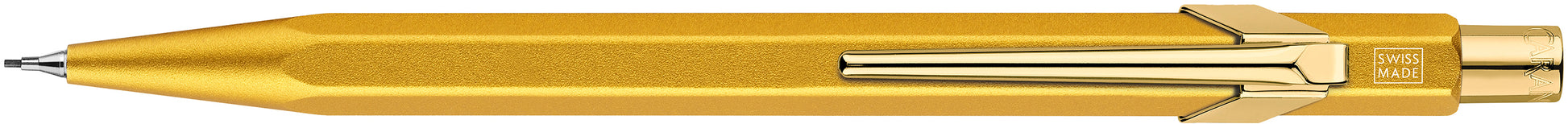 Caran d-Ache Caran d'Ache 849 Premium Goldbar Druckbleistift – 0,7 mm – Aluminium – Gold – Mit Radierer