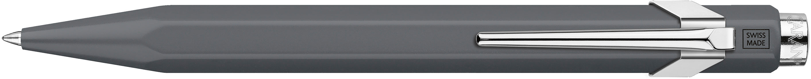 Caran d-Ache Caran d’Ache 849 – Tintenroller, 0,7 mm, Schwarz, Druckmechanik, Aluminium, Grau