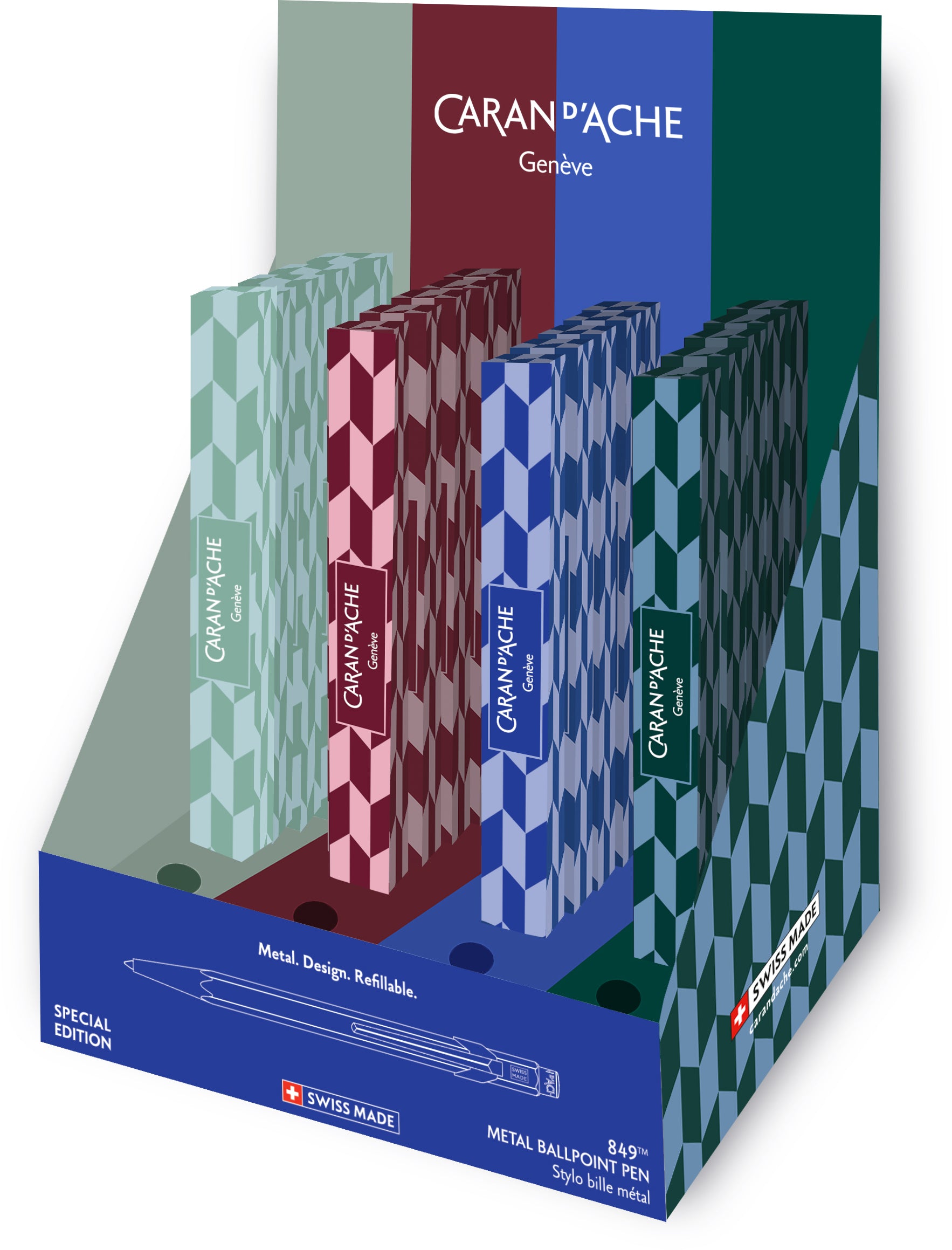 Caran d-Ache Caran d’Ache 849 Mosaic Kugelschreiber – sortierte Farben, nachfüllbar