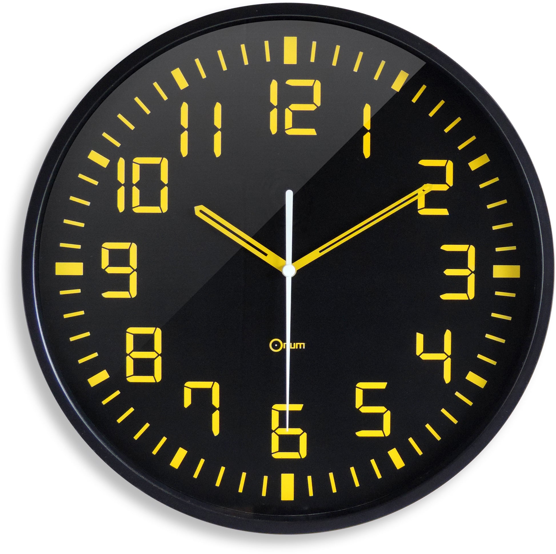CEP Wanduhr – Analog, lautlos, Ø 31 cm, schwarz, Kunststoff/Mineralglas