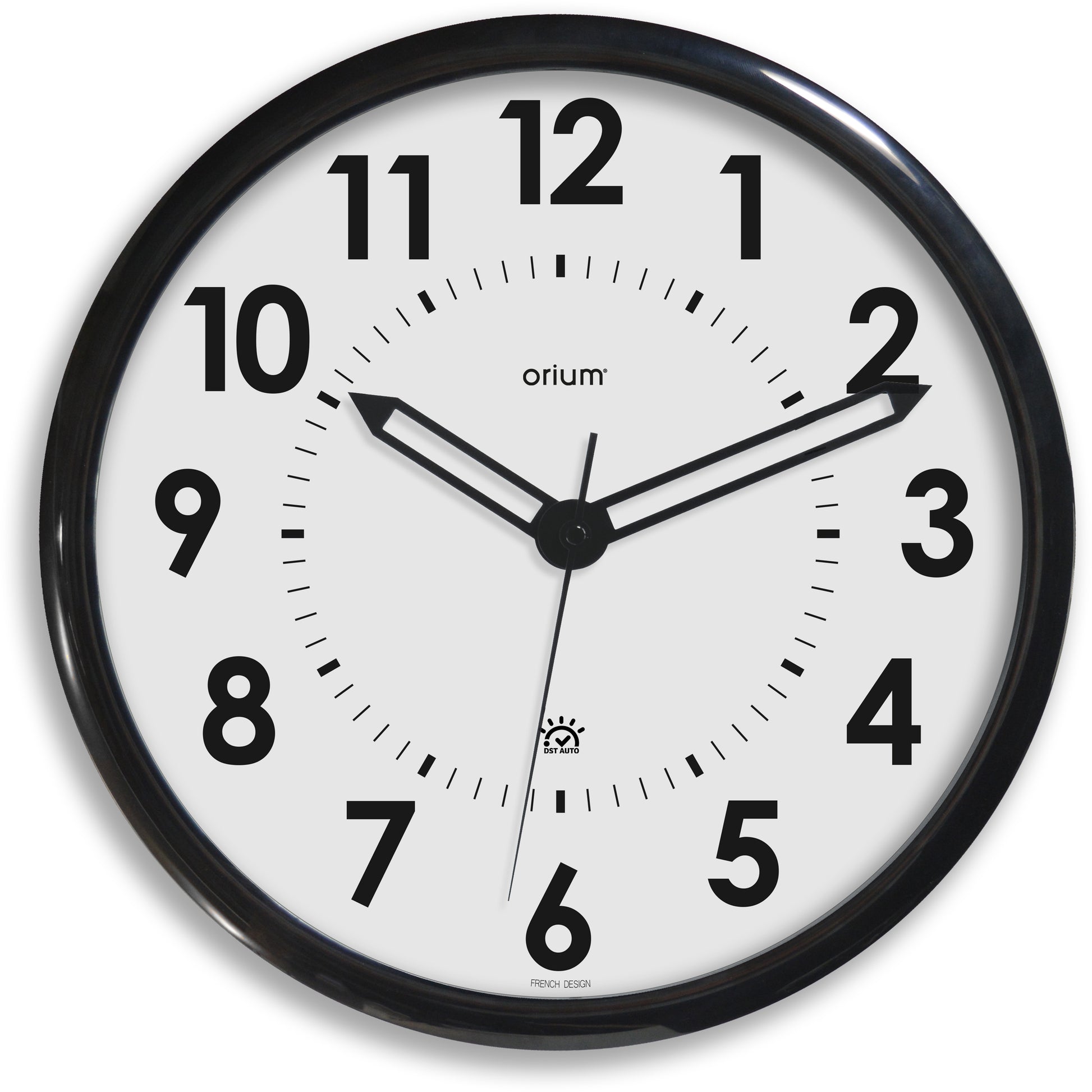 CEP Wanduhr – Funk, analog, Ø 39,5 cm, weiss, Kunststoff/Mineralglas