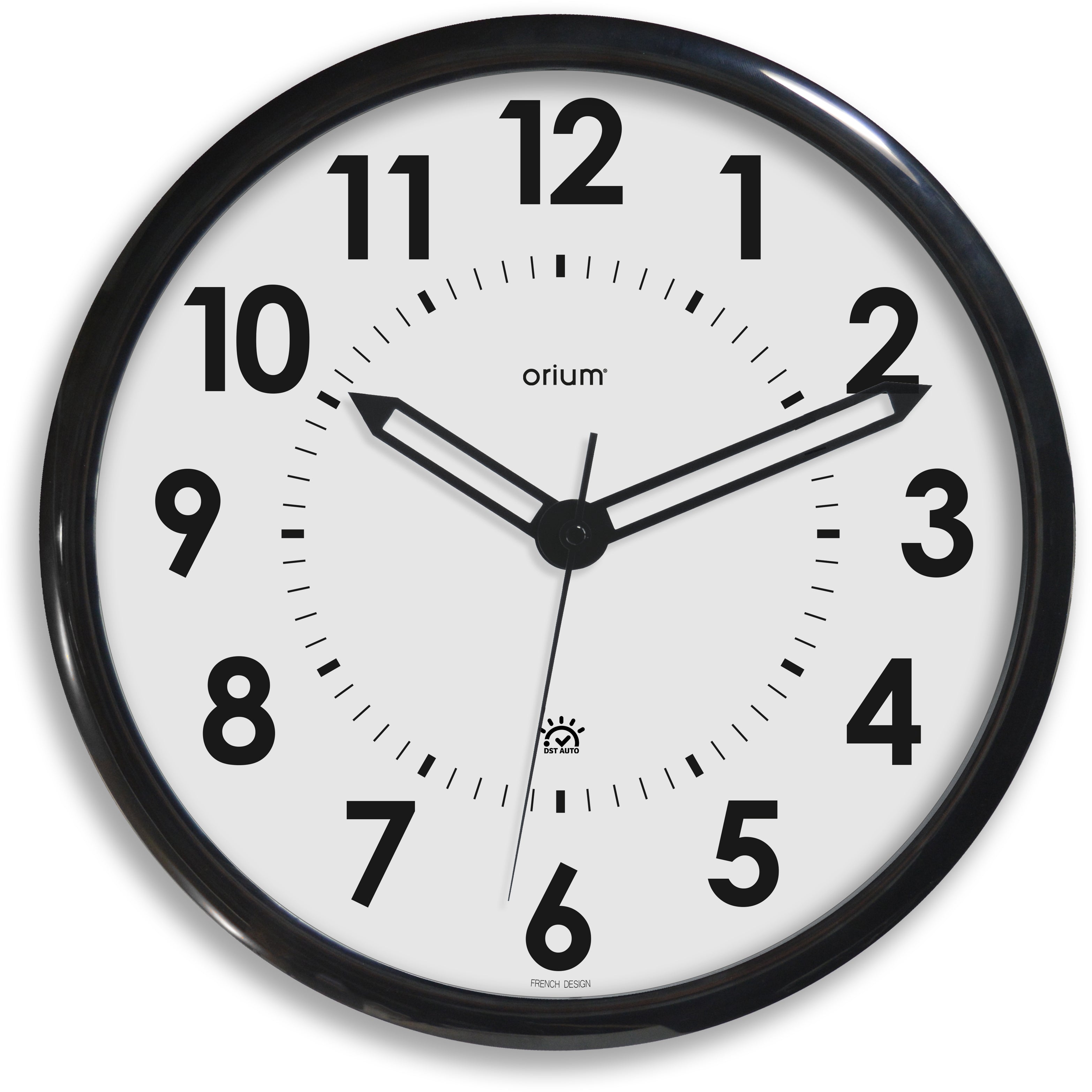 CEP Wanduhr – Funk, analog, Ø 39,5 cm, weiss, Kunststoff/Mineralglas