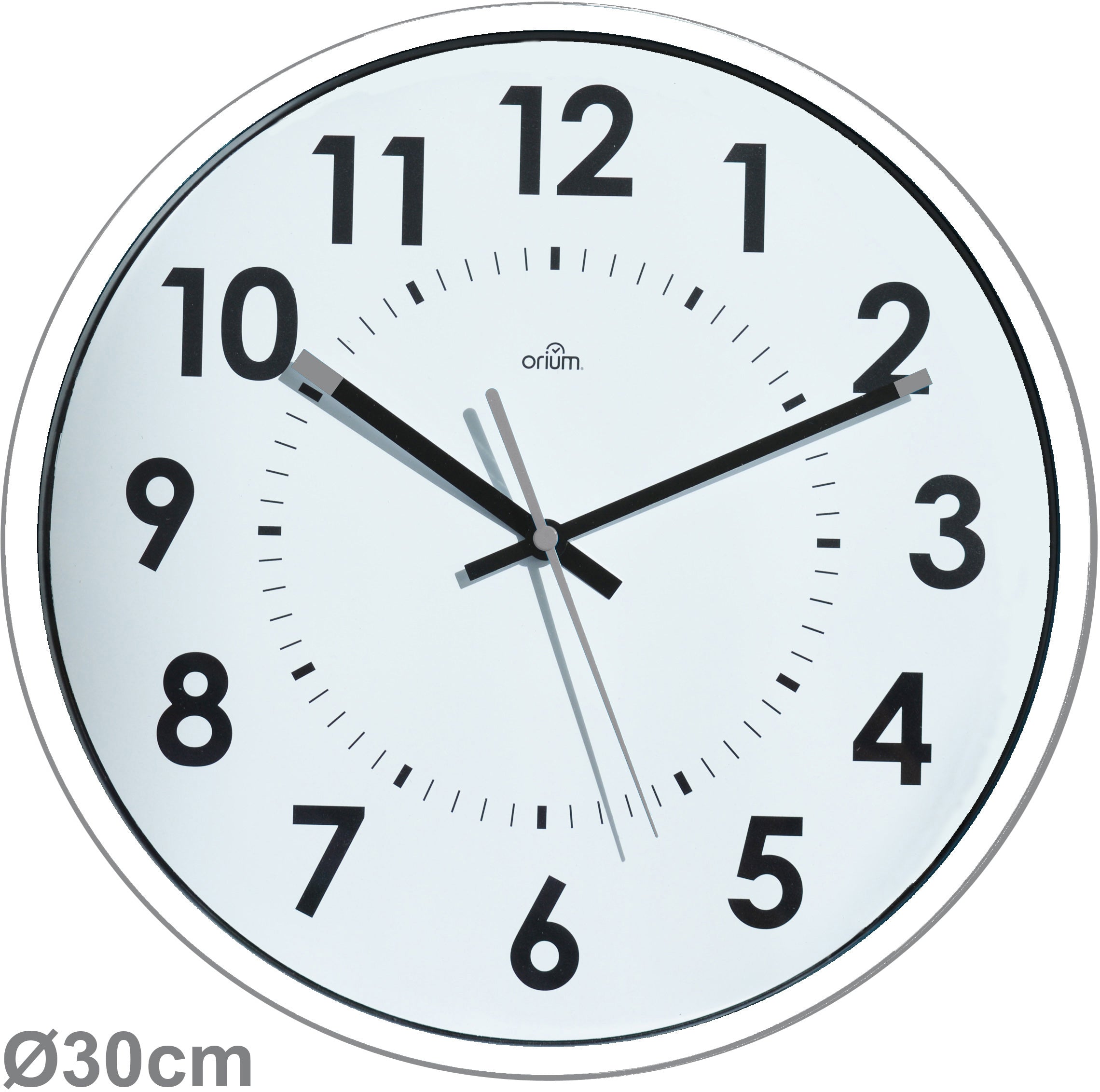 CEP Orium Wanduhr – Analog, lautlos, Ø 31,0 cm, weiss