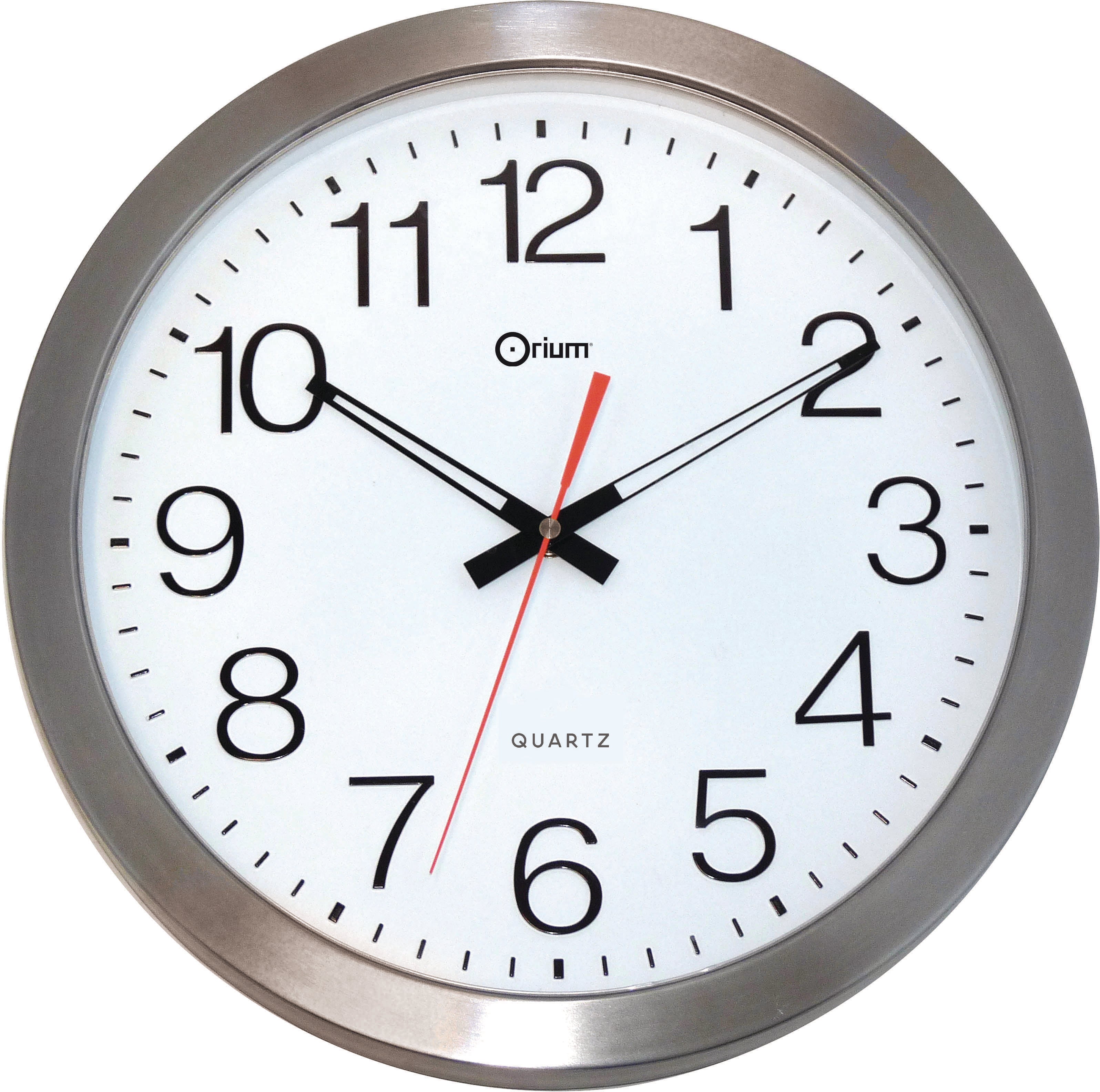 CEP Wanduhr – Outdoor, Ø 35,5 cm, Silber, Edelstahl