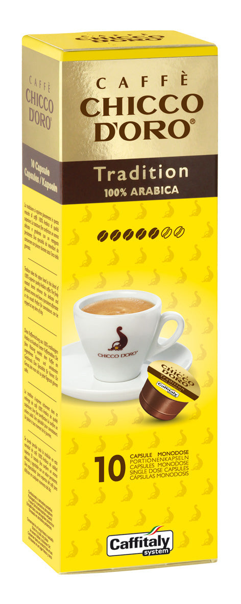 Chicco d'Oro Tradition – Kapseln für Caffitaly – 100% Arabica, 10 Kapseln