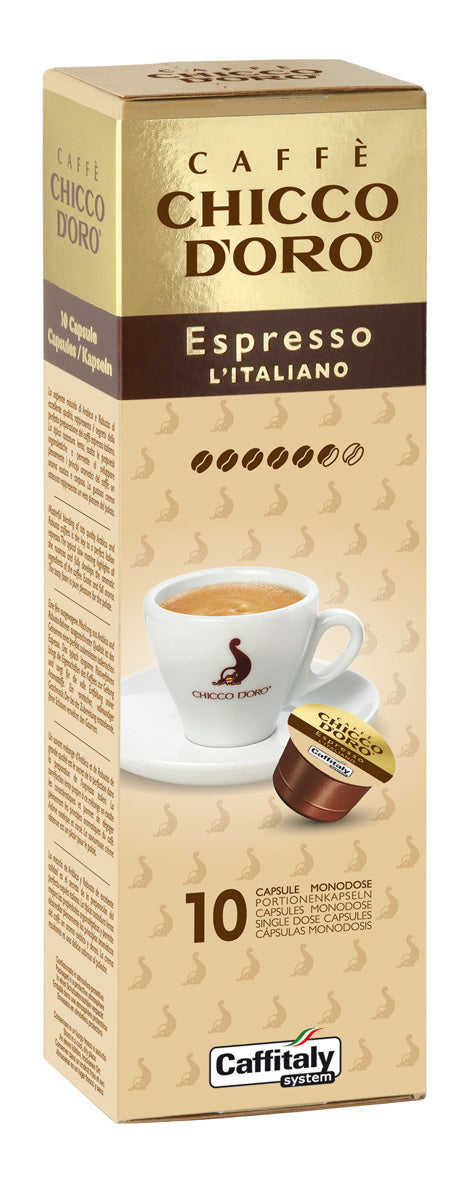 Chicco d'oro Espresso L'Italiano – Kapseln für Caffitaly – 10 Kapseln