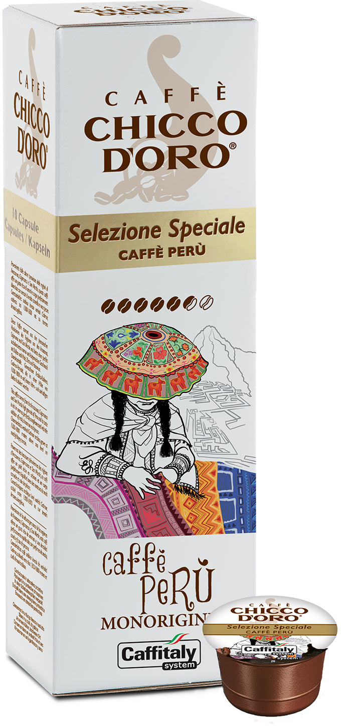 Chicco d'Oro Caffè Peru – Kapseln für Caffitaly – Kaffee, Intensität 6, 10 Kapseln
