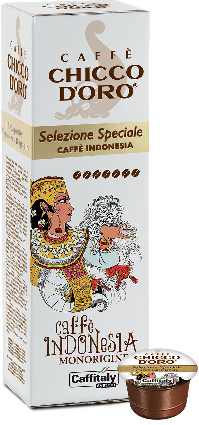 Chicco d'Oro Caffé Indonesia – Kapseln für Caffitaly – Café Crème, Intensität 7, 10 Kapseln