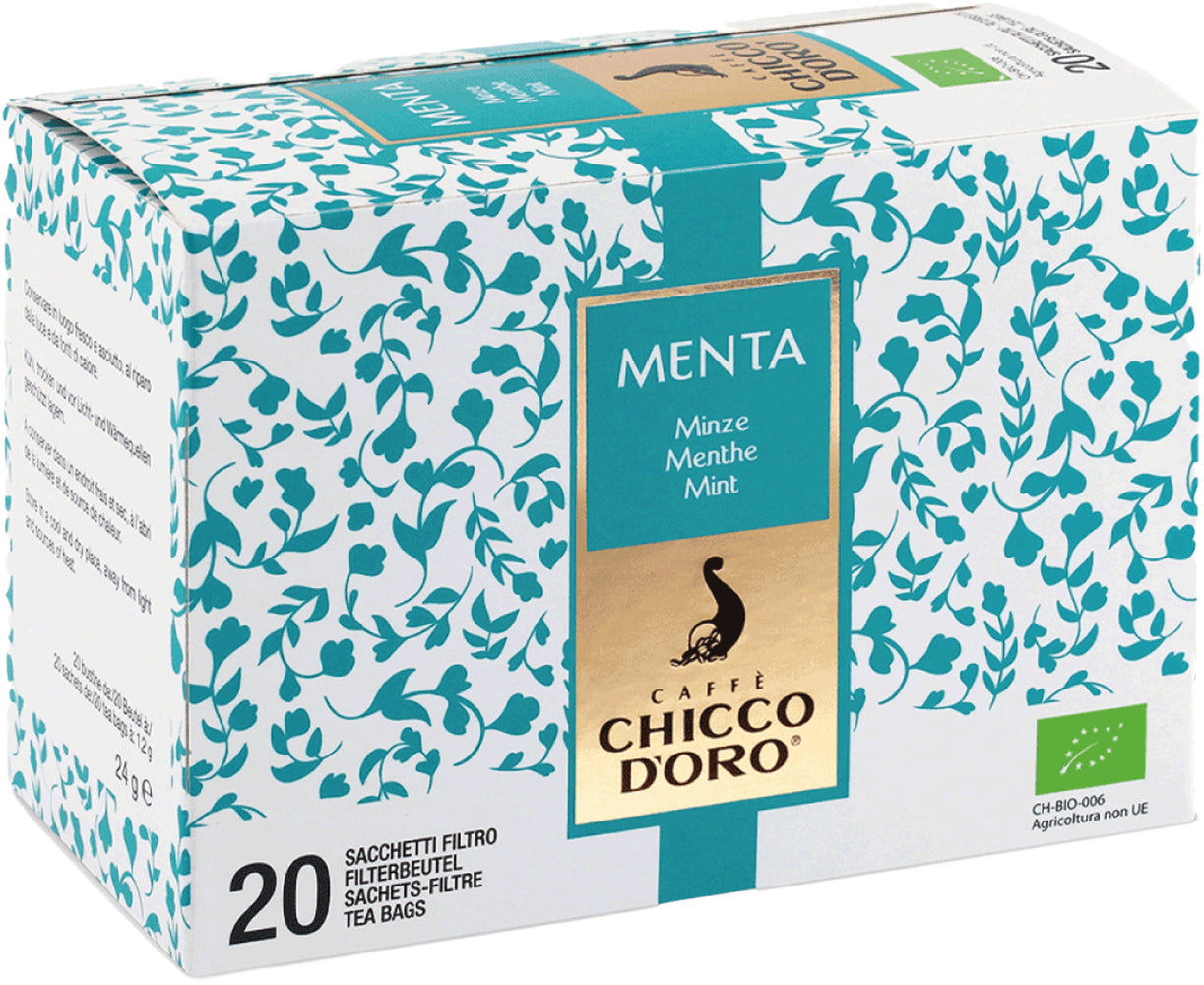 Chicco d'oro Kräutertee Pfefferminze – Teebeutel 20 Beutel – Bio