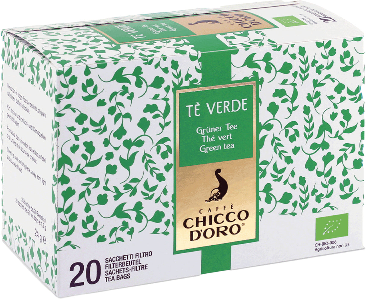 Chicco d'oro Grüntee – Teebeutel 20 Beutel – Bio